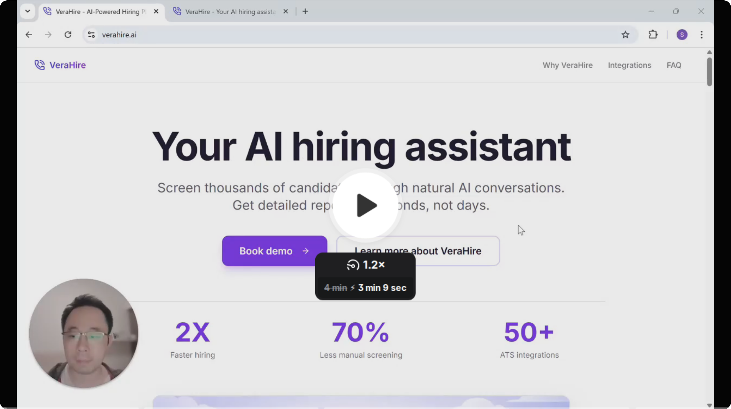 VeraHire AI interview demo